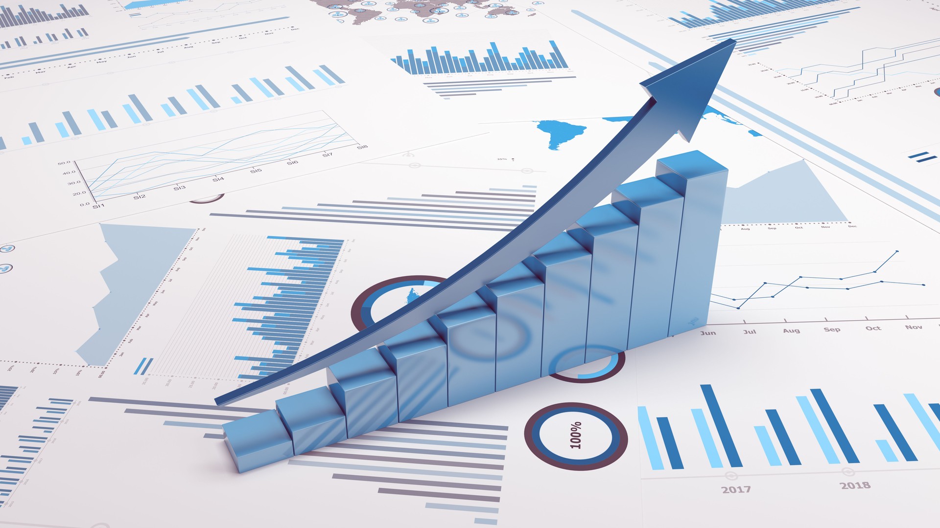 Business Trends Graphs and charts